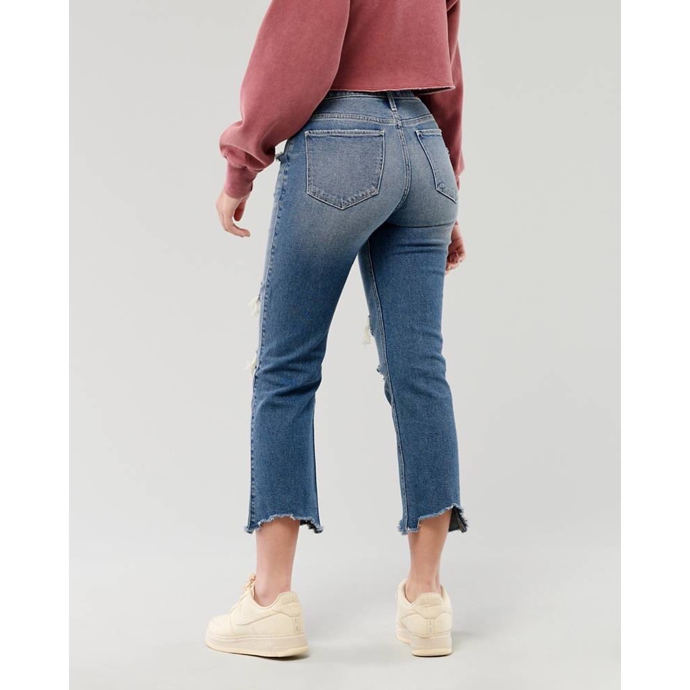 Hollister High-Rise Crop Slim Straight Jeans - Picture 5 of 5